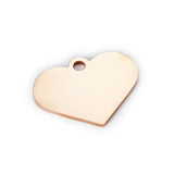 30Pcs Engraving Heart Charm Stainless Steel Beads Pendant for Bracelet Necklace