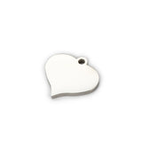 30Pcs Engraving Heart Charm Stainless Steel Beads Pendant for Bracelet Necklace