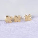 30pcs Smooth Copper Cross Bead Spacer 6mm