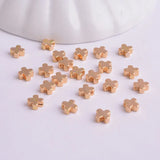 30pcs Smooth Copper Cross Bead Spacer 6mm