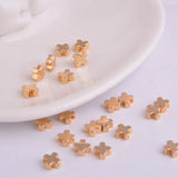 30pcs Smooth Copper Cross Bead Spacer 6mm