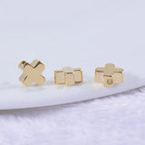 30pcs Smooth Copper Cross Bead Spacer 6mm
