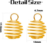 30pcs Spiral Bead Cage Pendants for DIY Jewelry Making Crafting
