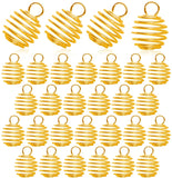 30pcs Spiral Bead Cage Pendants for DIY Jewelry Making Crafting