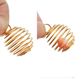 30pcs Spiral Bead Cage Pendants for DIY Jewelry Making Crafting