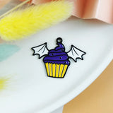 30pcs Halloween Cake Bat Enamel Pendant DIY Charms Necklace Bracelet