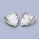 30pcs Sand Lampwork Heart Beads Mix for DIY Bracelet Necklace