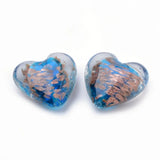 30pcs Sand Lampwork Heart Beads Mix for DIY Bracelet Necklace