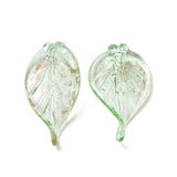 30pcs Lampwork Leaf Charms Pendants for DIY Jewelry Making Crafts Decor