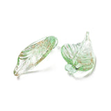30pcs Lampwork Leaf Charms Pendants for DIY Jewelry Making Crafts Decor