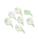 30pcs Lampwork Leaf Charms Pendants for DIY Jewelry Making Crafts Decor