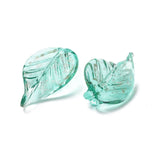 30pcs Lampwork Leaf Charms Pendants for DIY Jewelry Making Crafts Decor