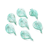 30pcs Lampwork Leaf Charms Pendants for DIY Jewelry Making Crafts Decor