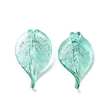30pcs Lampwork Leaf Charms Pendants for DIY Jewelry Making Crafts Decor