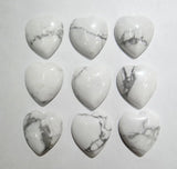 30pcs Heart-shaped Beads Natural Stone Quartz Crystal Agates Malachite Cabochons