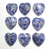 30pcs Sodalite Stone Cabochons Heart-shaped Beads 25*23mm DIY Jewelry Making