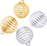 30pcs Stainless Steel Spiral Bead Cages for DIY Jewelry Making
