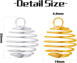 30pcs Stainless Steel Spiral Bead Cages for DIY Jewelry Making