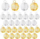 30pcs Stainless Steel Spiral Bead Cages for DIY Jewelry Making