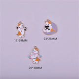 30pcs Kitten Enamel Charms Small Animal Cat Pendants for Jewelry Making
