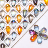 30pcs Lampwork Glass Drop Bead DIY Making Accessories 9X15mm