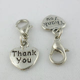 30pcs Lettering Heart Charms Pendants 11x26mm Tibetan Silver Jewelry Findings