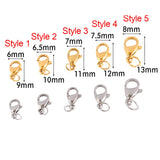 30pcs Lobster Clasps for Bracelets Necklaces DIY Hooks Chain Closure