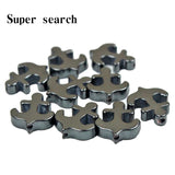 30pcs/Lot Hematite Stone Beads Anchor Charms DIY Jewelry Making