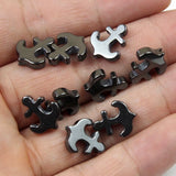30pcs/Lot Hematite Stone Beads Anchor Charms DIY Jewelry Making