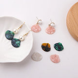 30pcs Sea Shell Shape Jewelry Charms DIY Ornaments Acrylic Necklace Pendants