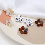 30pcs 23*23MM Colorful Floral Acrylic Earring DIY Accessories
