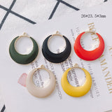 30pcs Hollow Out Circle Round Shape Enamel Alloy Pendants DIY Jewelry Findings