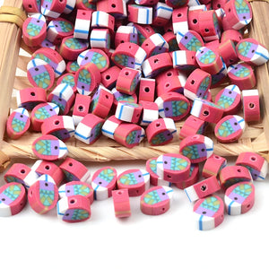 30pcs Mix Fish Polymer Clay Loose Beads for Jewelry Making Bracelet DIY