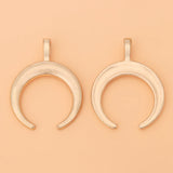 30pcs Crescent Moon Double Horn Charms Pendants Beads for Jewelry Making