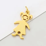 30pcs Stainless Steel Boy Girls Charms Pendant DIY Necklace Bracelet