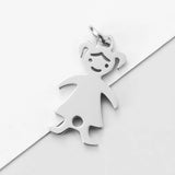 30pcs Stainless Steel Boy Girls Charms Pendant DIY Necklace Bracelet