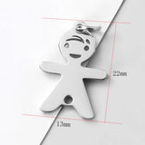 30pcs Stainless Steel Boy Girls Charms Pendant DIY Necklace Bracelet