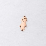 30pcs Stainless Steel Boy Girl Figure Pendant Jewelry Findings