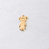 30pcs Stainless Steel Boy Girl Figure Pendant Jewelry Findings