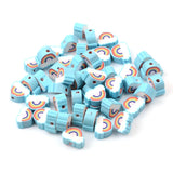 30pcs Rainbow Clouds Polymer Clay Spacer Beads for Jewelry Making DIY