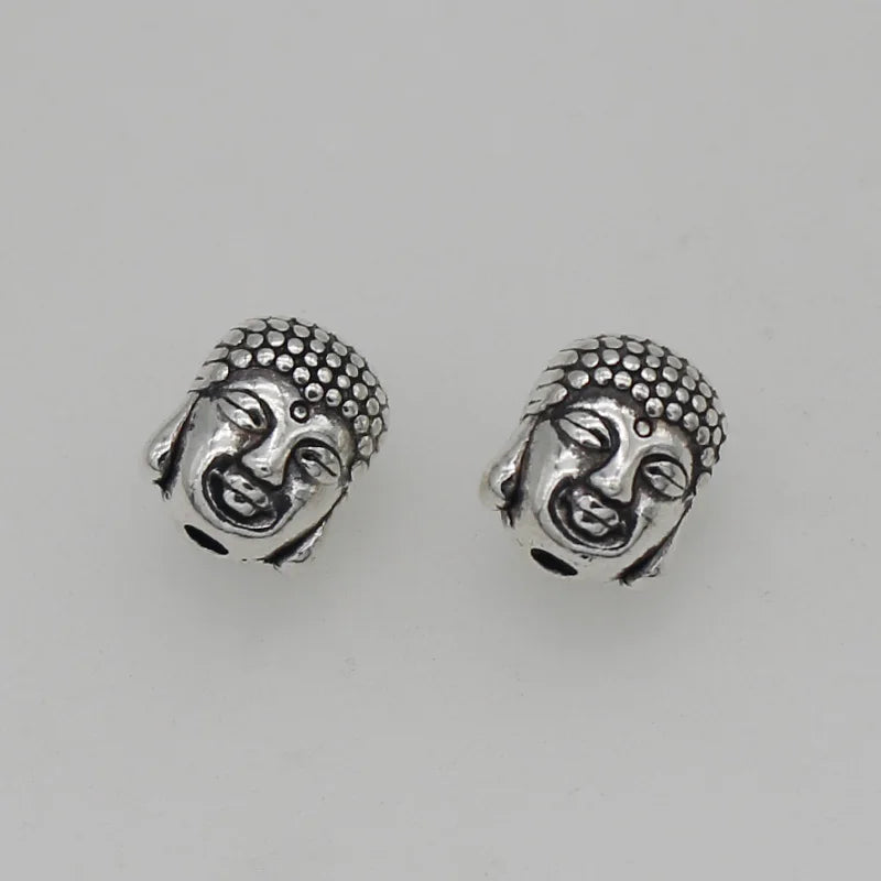 30pcs Antique Silver Buddhism Charm Beads DIY Jewelry Accessories