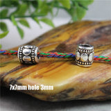 30pcs Retro Bucket Shape Charm Beads 7mm Antique Spacers DIY Jewelry Metal