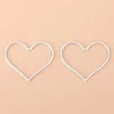 30pcs Silver Open Love Heart Charms for Jewelry Making