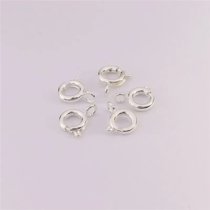 30pcs Spring Ring Clasp With Jump Ring for Jewelry Making