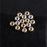 30pcs/Lot Stainless Steel Spacer Beads w/Rubber Core Inside Stopper Accessories