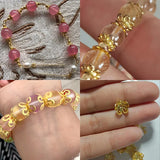 30pcs Stainless Steel Flower Beaded Hat Round Spacer Bead Caps