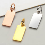 30pcs Stainless Steel Geometric Charms Pendants DIY Jewelry Making Necklace