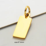 30pcs Stainless Steel Geometric Charms Pendants DIY Jewelry Making Necklace