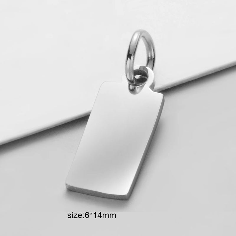30pcs Stainless Steel Geometric Charms Pendants DIY Jewelry Making Necklace