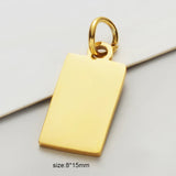 30pcs Stainless Steel Geometric Charms Pendants DIY Jewelry Making Necklace